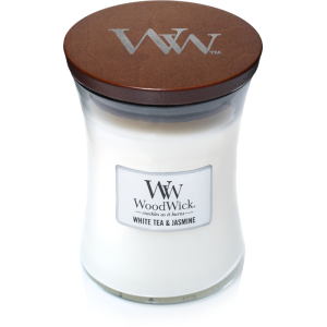 Woodwick White Tea & Jasmine Medium Candle